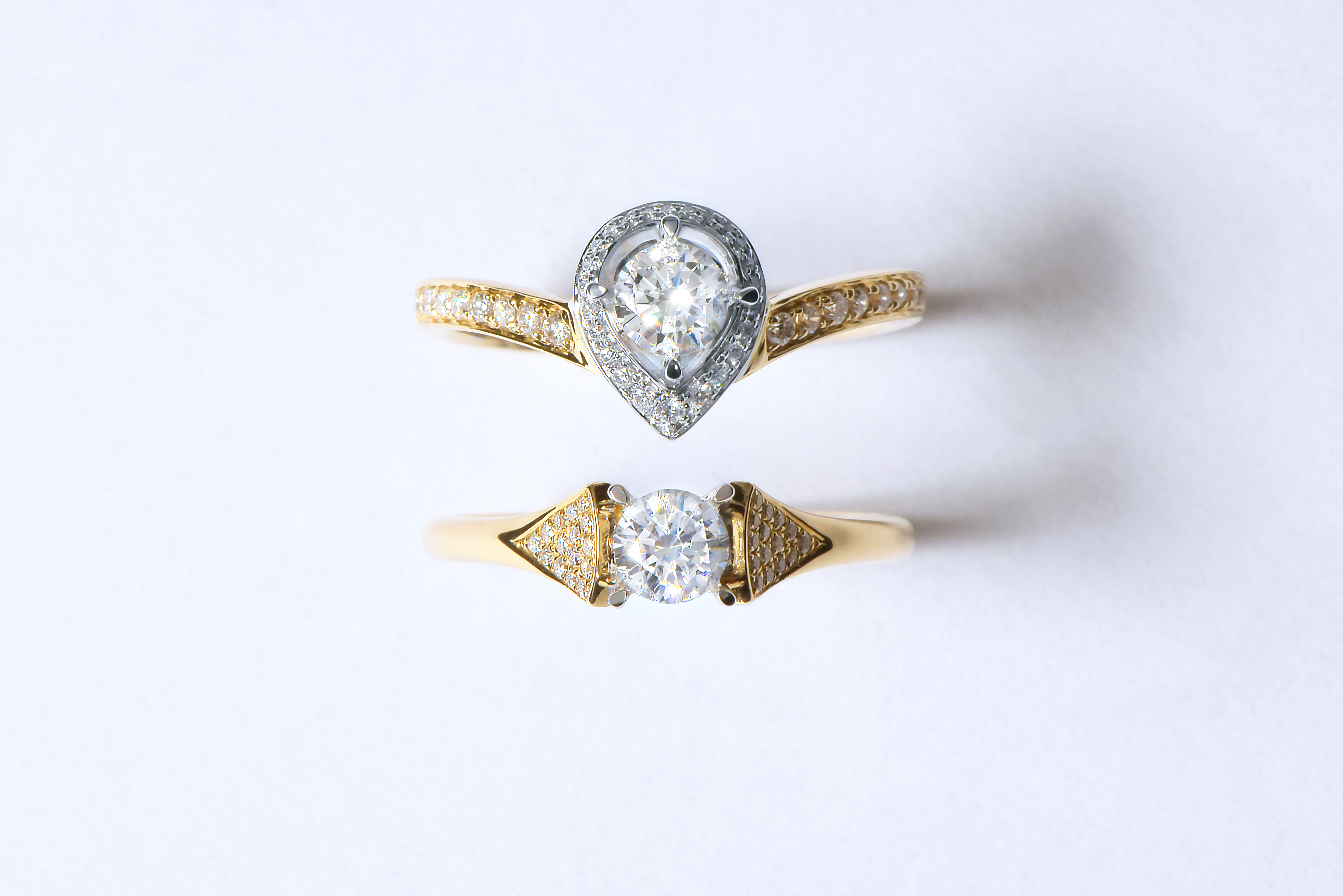 30分淡金雙色鑽戒