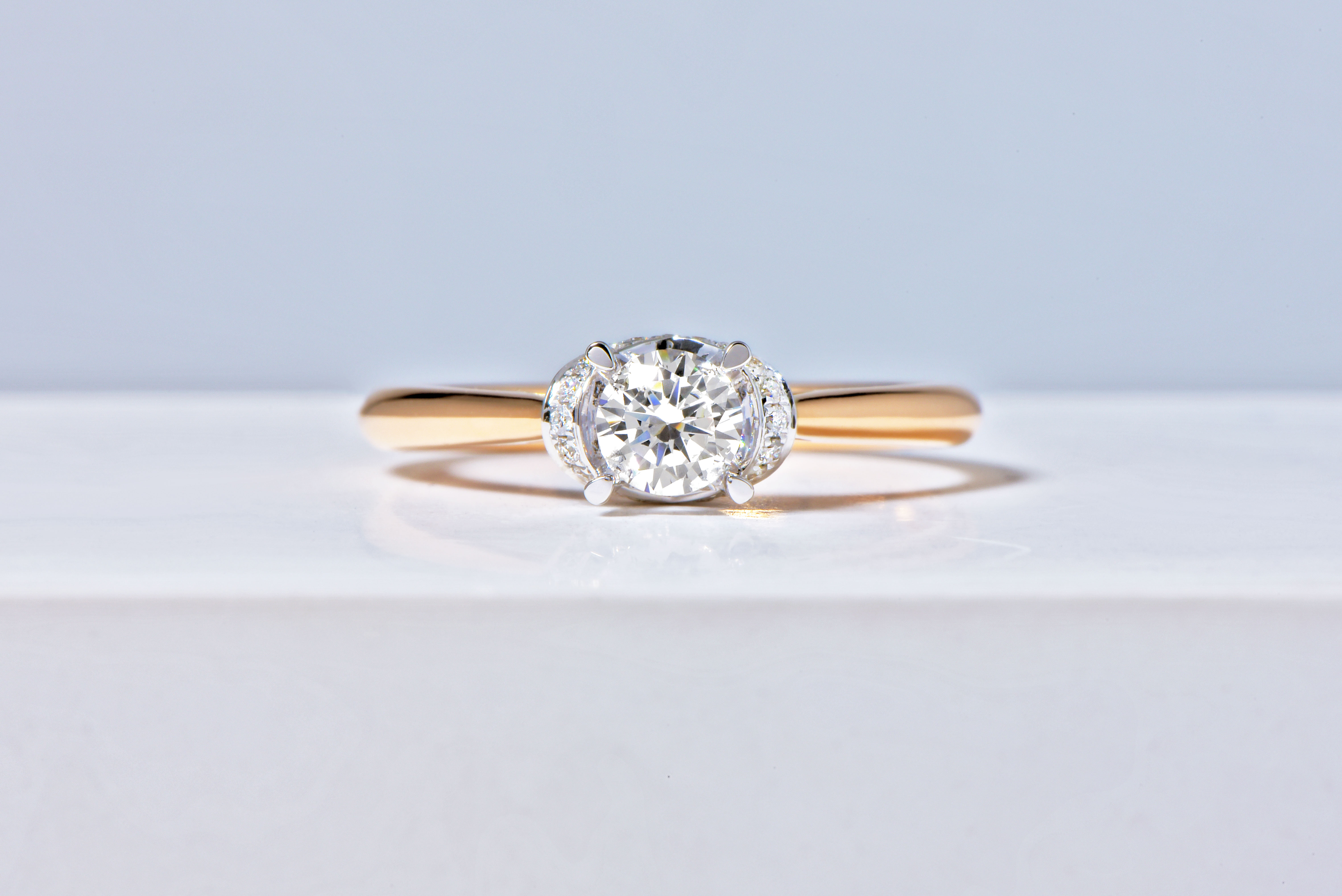 30分玫瑰金雙色鑽戒