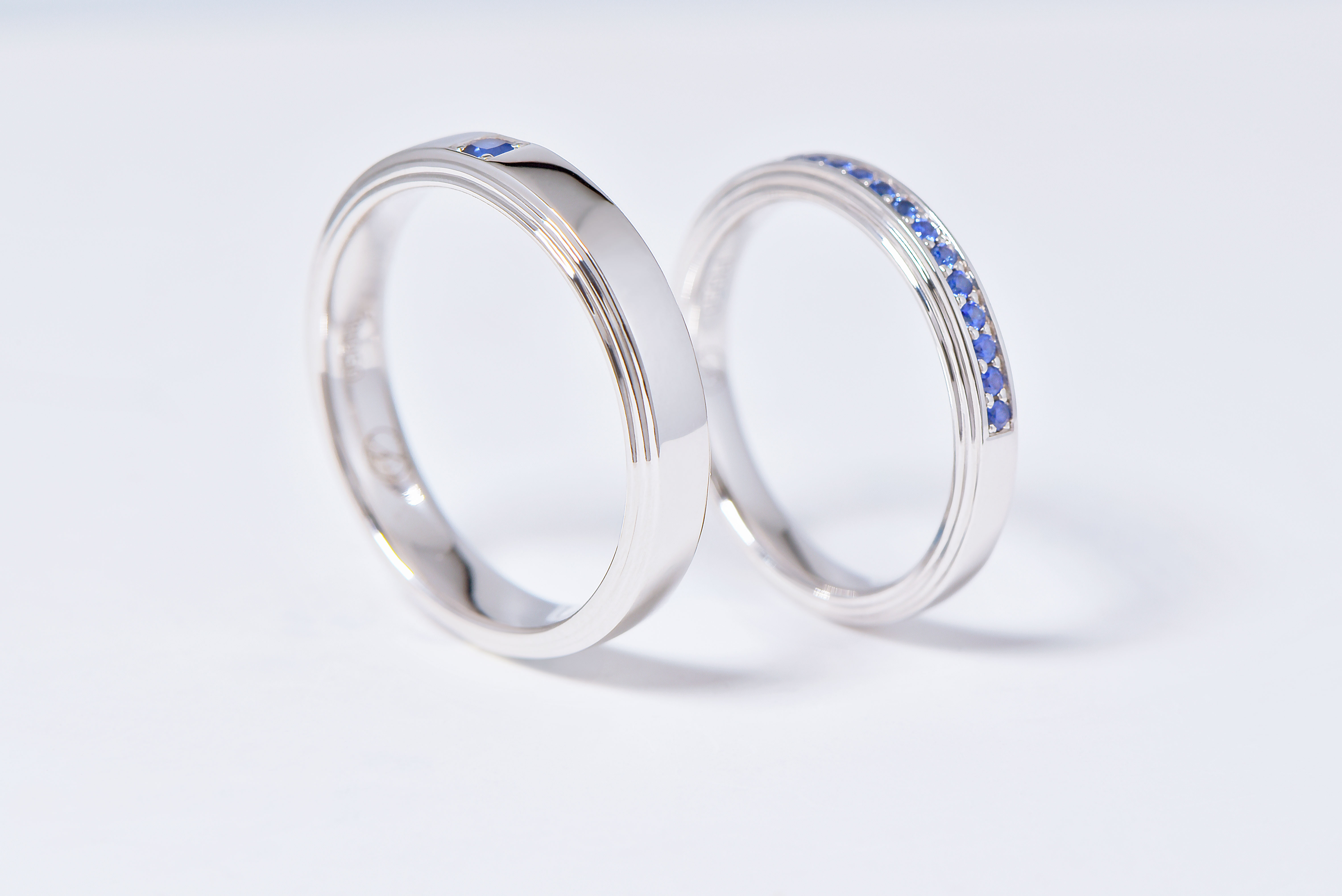 藍寶石鉑金對戒