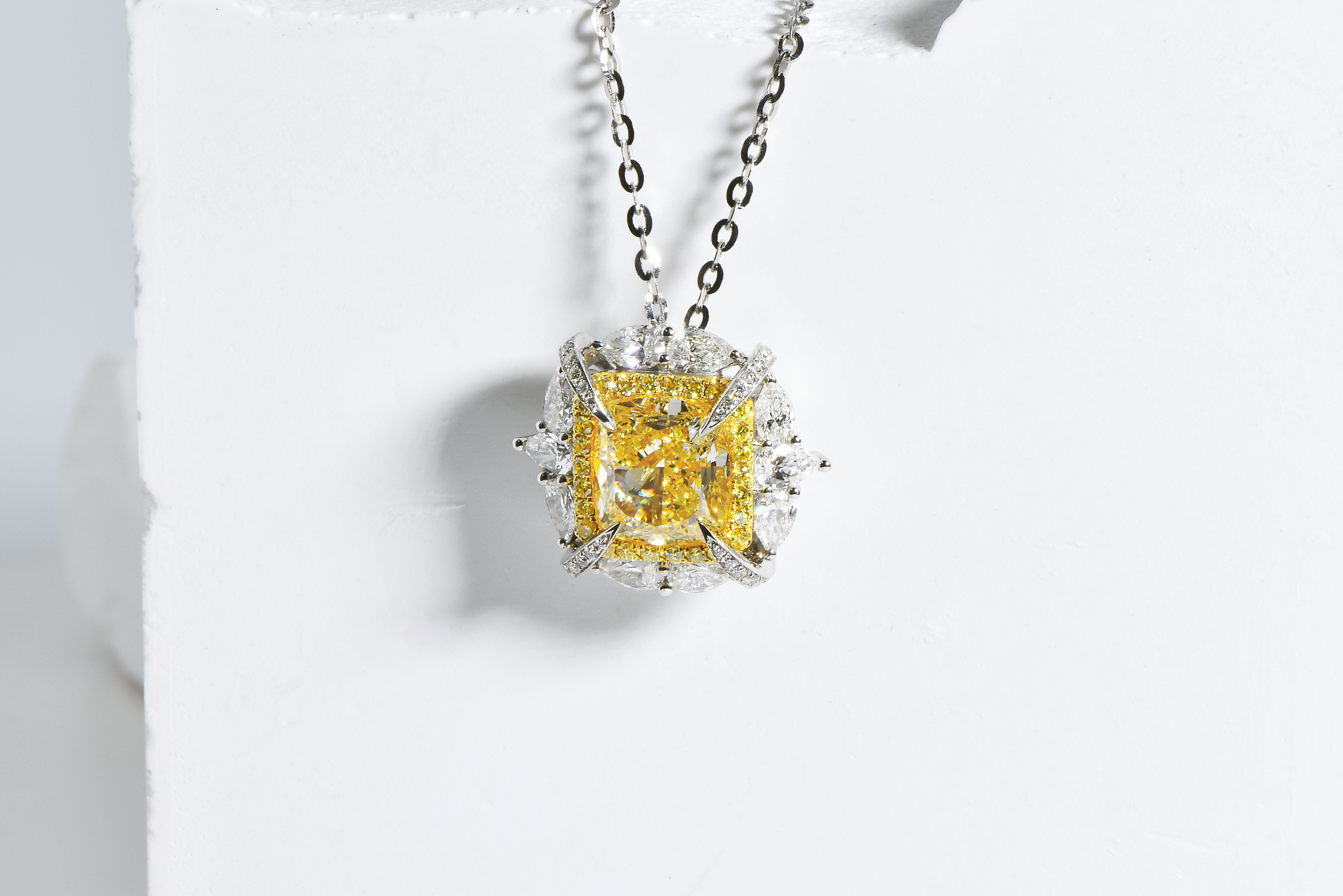 黃彩鑽兩用戒指